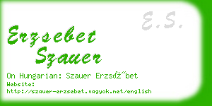 erzsebet szauer business card